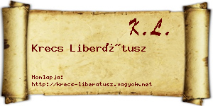 Krecs Liberátusz névjegykártya